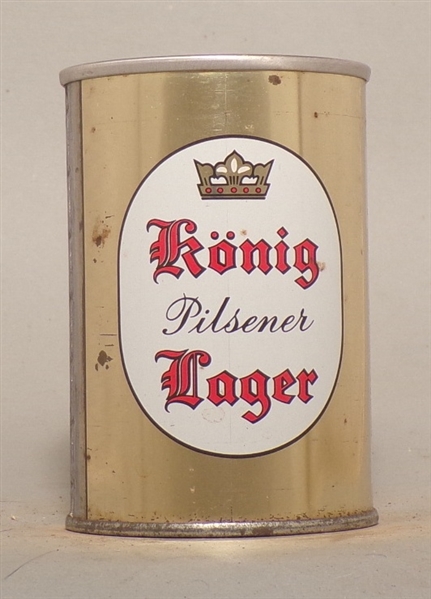 Konig Pilsener Lager 9 2/3 Ounce Tab Top, England