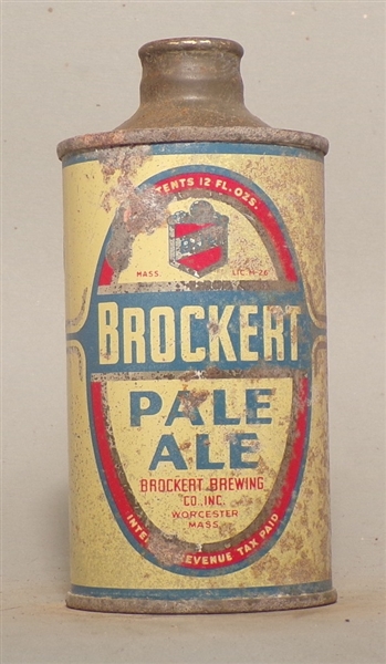 Brockert Pale Ale J Spout Cone Top, Worchester, MA