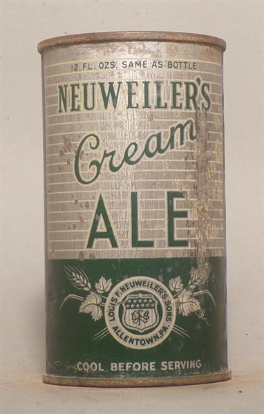 Neuweiler's Cream Ale OI Flat Top, Allentown, PA