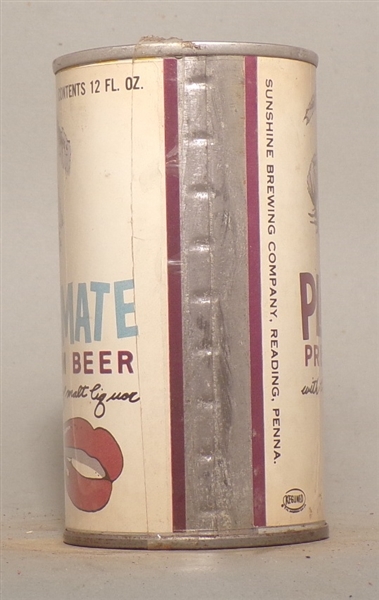 Play Mate Premium Beer Paper Label, Reading, PA