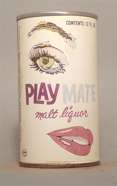 Play Mate Malt Liquor Paper Label, Reading, PA