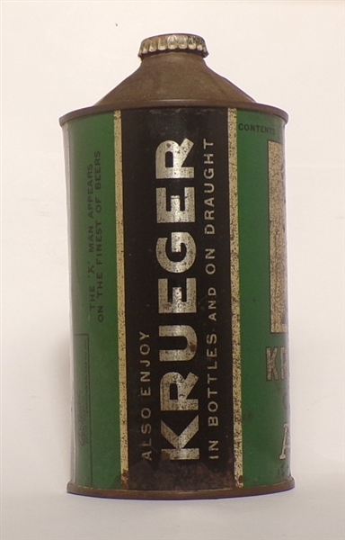 Krueger Cream Ale Quart Cone Top with Crown, Newark, NJ