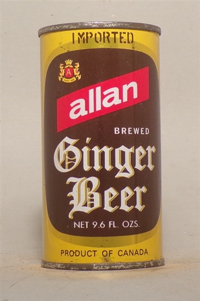 Allan Ginger Beer Flat Top, 9.6 Ounces, Canada