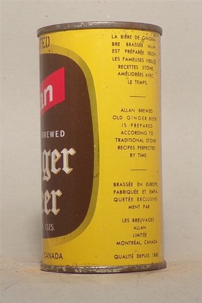 Allan Ginger Beer Flat Top, 9.6 Ounces, Canada