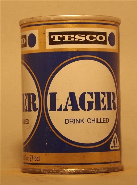 Tesco Lager 9 2/3 Ounce tab - England, UK