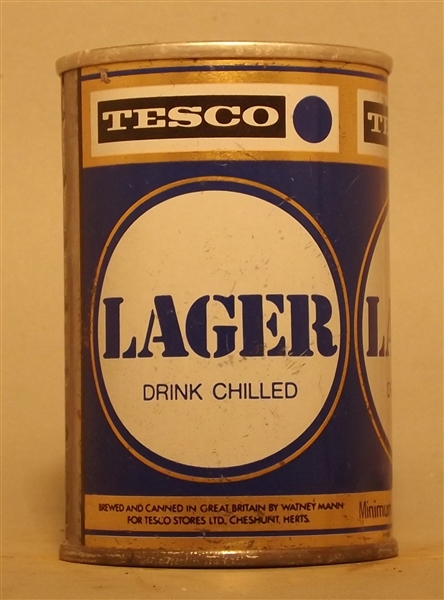 Tesco Lager 9 2/3 Ounce tab - England, UK