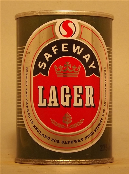 Safeway Lager 9 2/3 Ounce Tab - England, UK