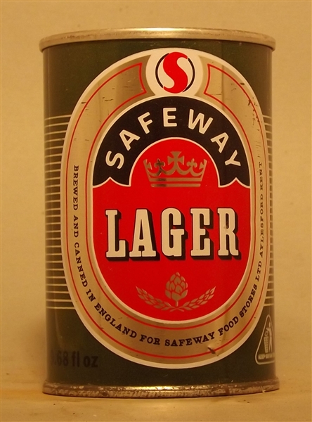 Safeway Lager 9 2/3 Ounce Tab - England, UK