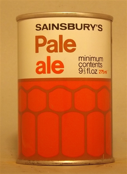 Sainsbury's Pale Ale #2  9 2/3 Ounce Tab - England, UK
