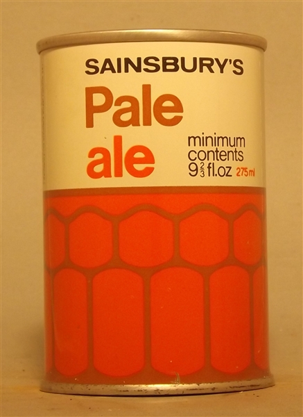 Sainsbury's Pale Ale #2  9 2/3 Ounce Tab - England, UK