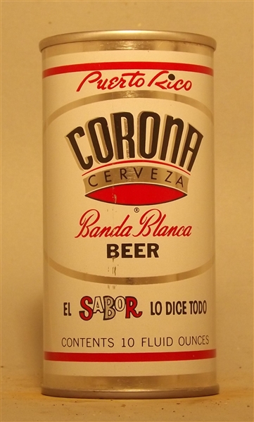 Corona #2 Malta 10 Ounce Tab Top - Puerto Rico