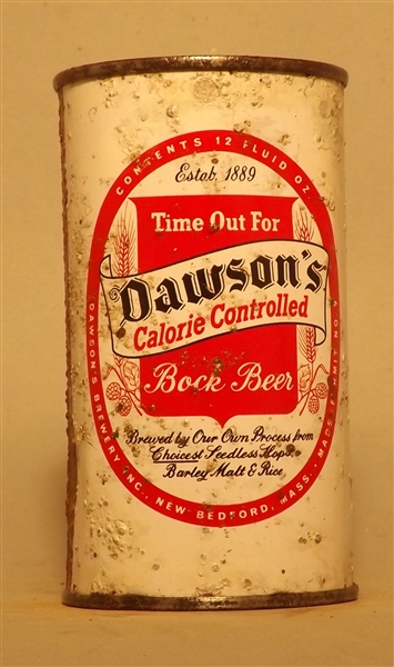 Dawson's Calorie Controlled Bock, Flat Top, New Bedford, MA