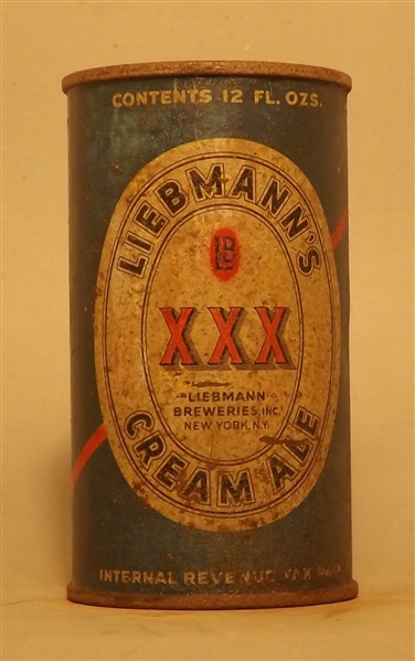 RARE Liebmann's XXX IRTP Cream Ale Flat Top