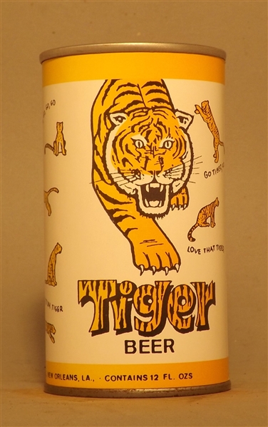Tough Tiger Paper Label Tab Top, New Orleans, LA