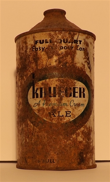 Krueger Ale Quart Cone Top, Newark, NJ