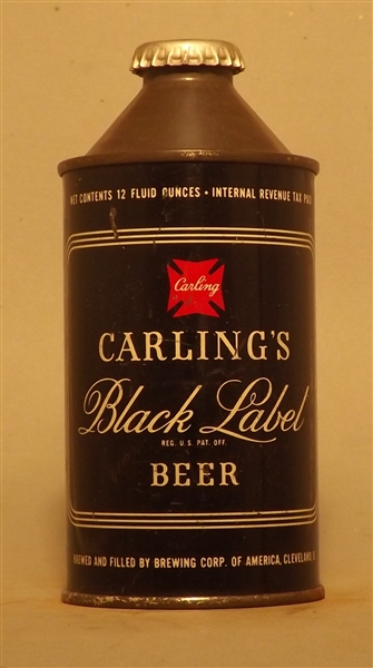 Carling's Black Label Cone Top with crown, Cleveland, OH