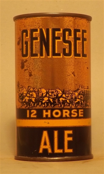 Genesee 12 Horse Ale Opening Instructional Flat Top, Rochester, NY