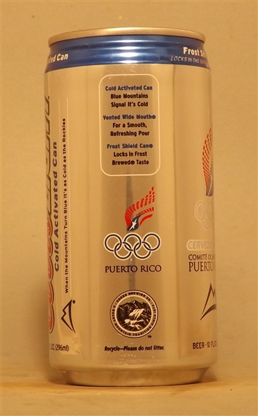 Coors Puerto Rico 10 Ounce Olympic Committee Sta-Tab