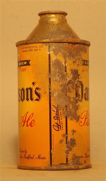 Dawson's Pale Ale Cone Top, New Bedford, MA