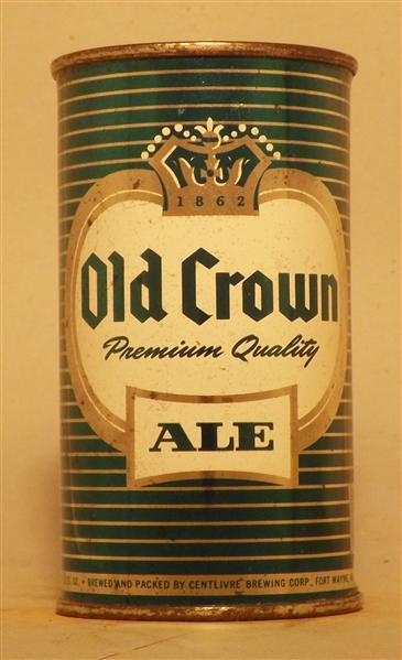 Old Crown Ale Flat Top #1, Centlivre, Fort Wayne, IN