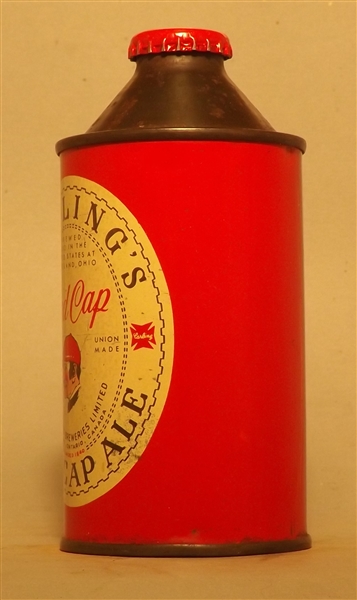 Carling's Red Cap Ale Cone Top, Canada