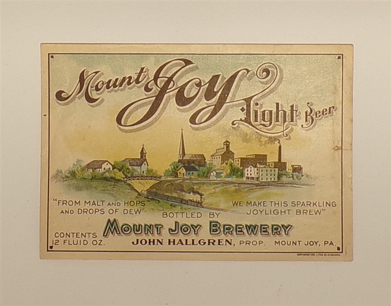 Mount Joy Label, Mount Joy, PA