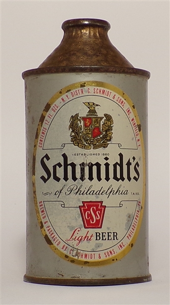 Schmidt's Cone Top (flat bottom), Philadelphia, PA