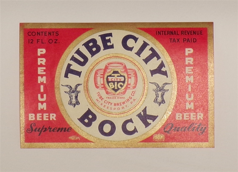 Tube City Bock Label, McKeesport, PA