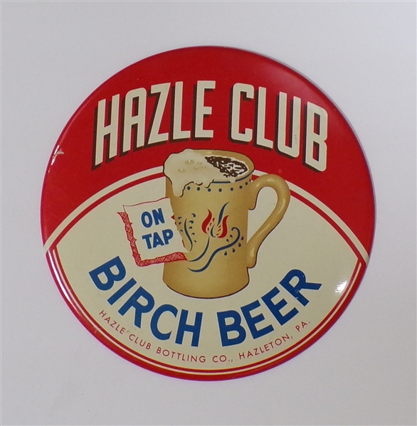Hazle Club 8 3/4 Button Sign, Hazleton, PA