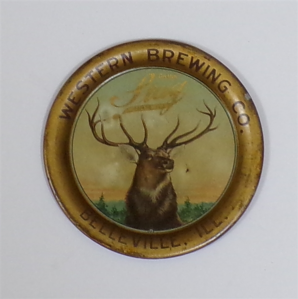 Western Brewing Company Stag 4 1/4 Tip Tray, Belleville, IL