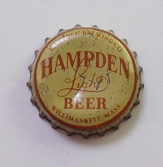 Hampden Light Beer Crown, Willimansett, MA