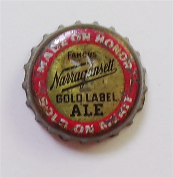Narragansett Gold Label Ale Crown, Cranston, RI