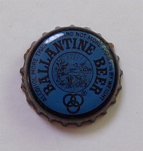 Ballantine Beer (Blue) Cork-Backed Crown