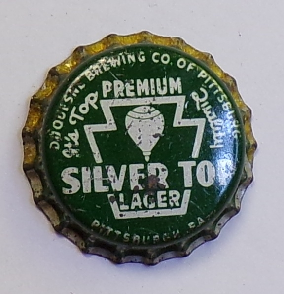 Silver Top Beer Keystone Cork-Backed Crown #4, Pittsburgh, PA