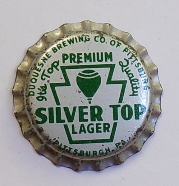 Silver Top Beer Cork-Backed Crown #5, Pittsburgh, PA