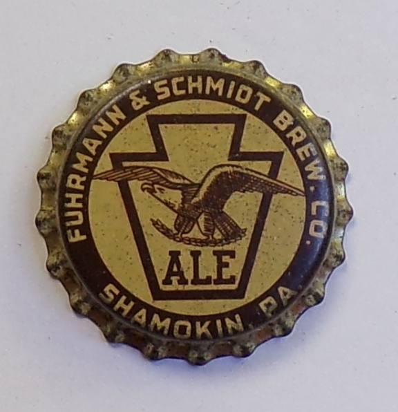 Fuhrman & Schmidt Keystone Cork-Backed Crown, Shamokin, PA
