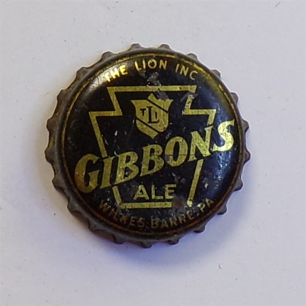 Gibbons Ale Cork-Backed Crown #2, Wilkes-Barre, PA