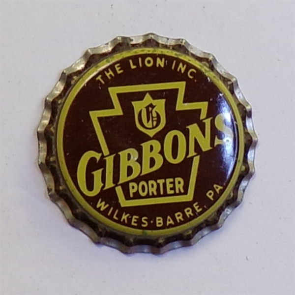 Gibbons Porter Cork-Backed Crown #5, Wilkes-Barre, PA