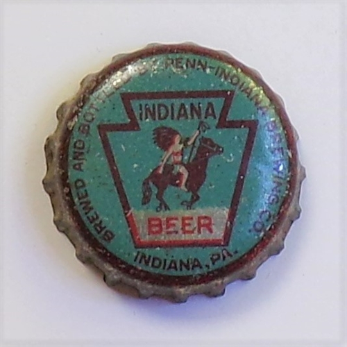 Indiana Beer Cork-Backed Crown, Indiana, PA
