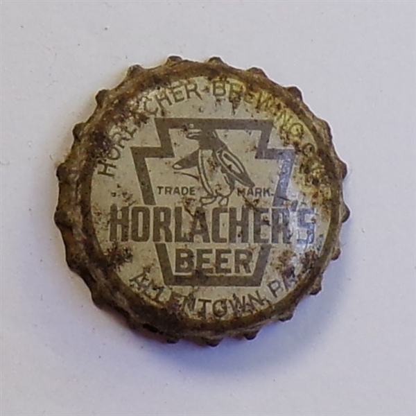 Horlacher's Beer (Penguin) Cork-Backed Crown, Allentown, PA