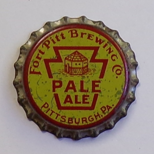 Fort Pitt Brewing Co. Keystone Cork-Backed Crown, #4, Pittsburgh, PA