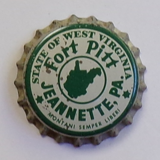 Fort Pitt Brewing Co. West Vitginia Cork-Backed Crown, #7, Jeannette, PA