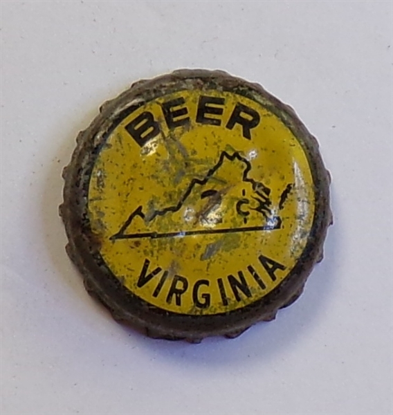 Beer 2 cents Virginia Cork-Backed Crown