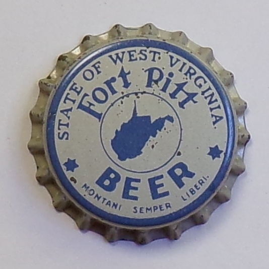 Fort Pitt Brewing Co. W. Virginia Cork-Backed Crown, #8, Pittsburgh, PA