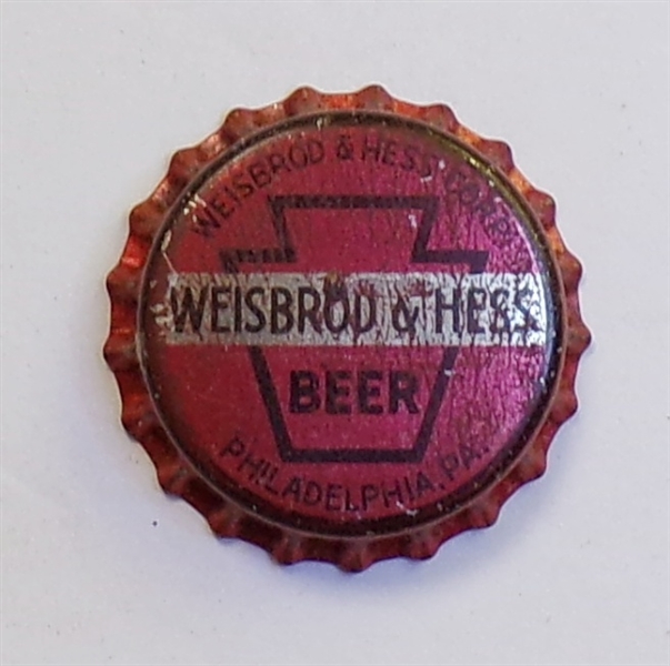 Weisbrod and Hess Keystone Cork-Backed Crown, Philadelphia, PA