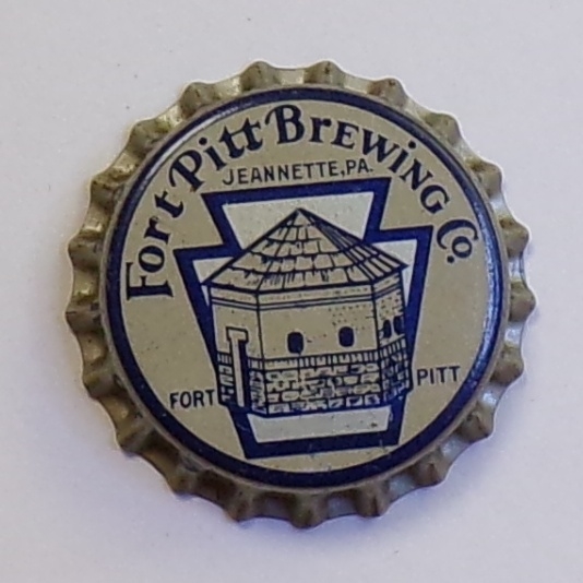 Fort Pitt Brewing Co. Keystone Cork-Backed Crown, #12, Pittsburgh, PA