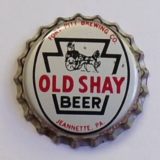 Old Shay Beer Cork-Backed Crown, Jeannette, PA