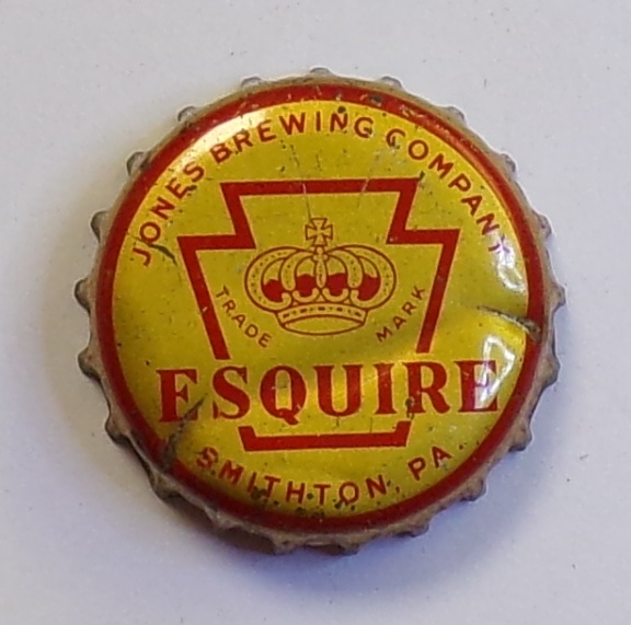 Esquire Beer Keystone Cork-Backed Crown #3, Jones, Smithton, PA