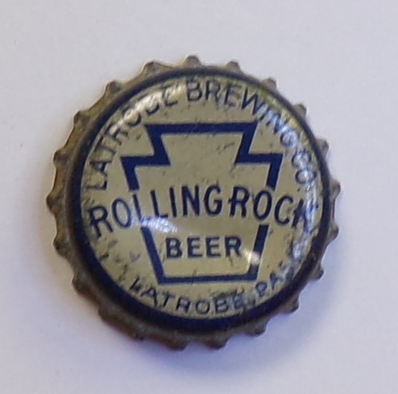 Rolling Rock Keystone Cork-Backed Crown #4, Latrobe, PA
