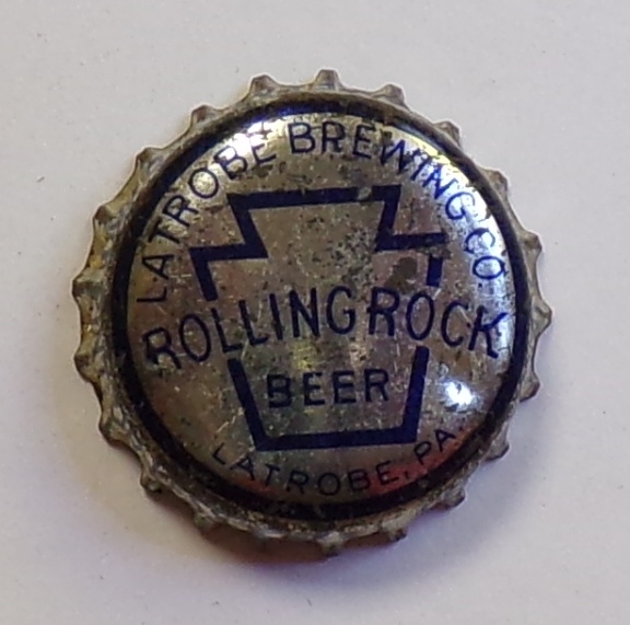 Rolling Rock Keystone Cork-Backed Crown #5, Latrobe, PA